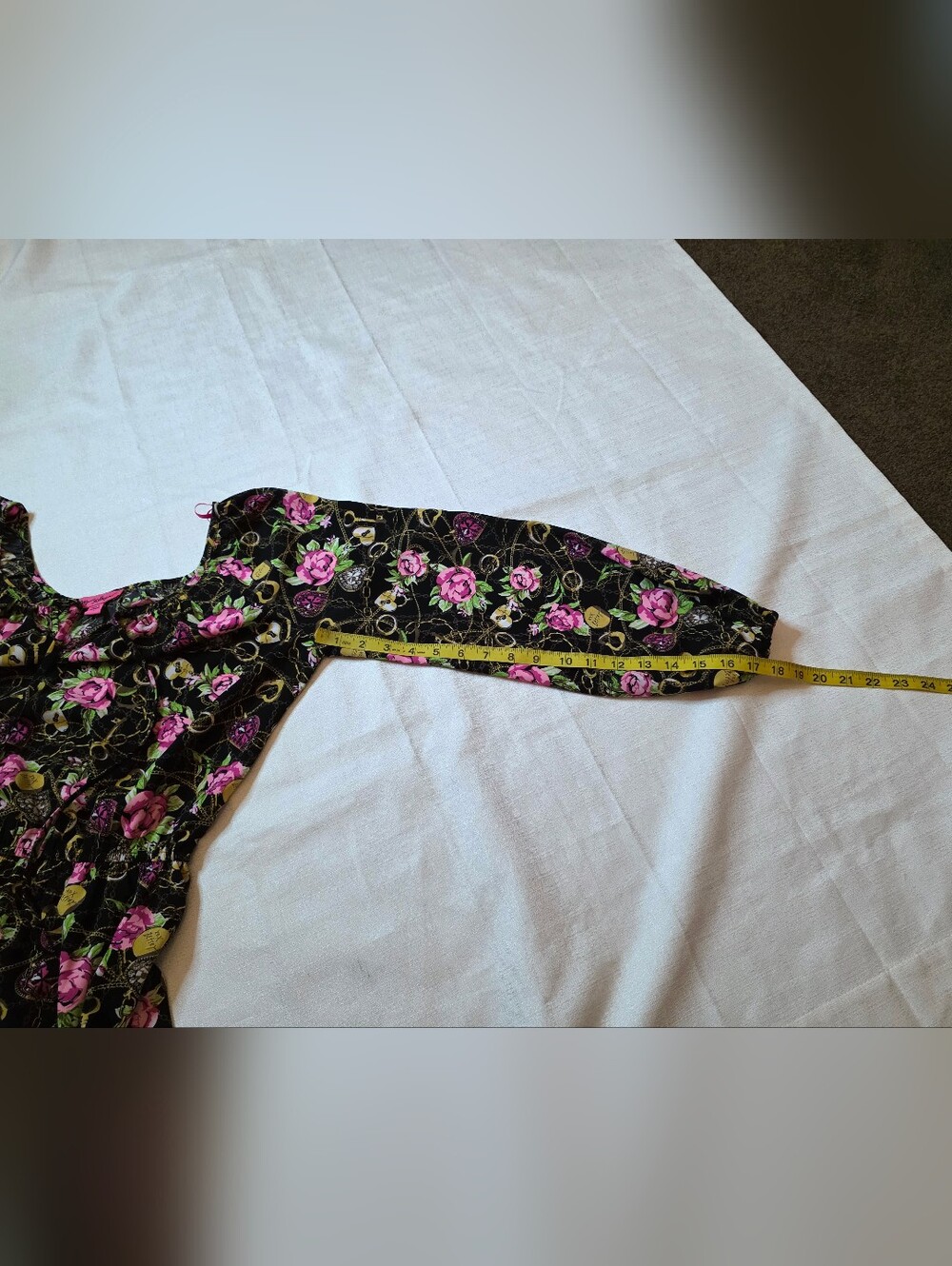 Betsey Johnson Secret Garden Top Peasant Rose Chain Key Size Small Floral - Picture 8 of 10